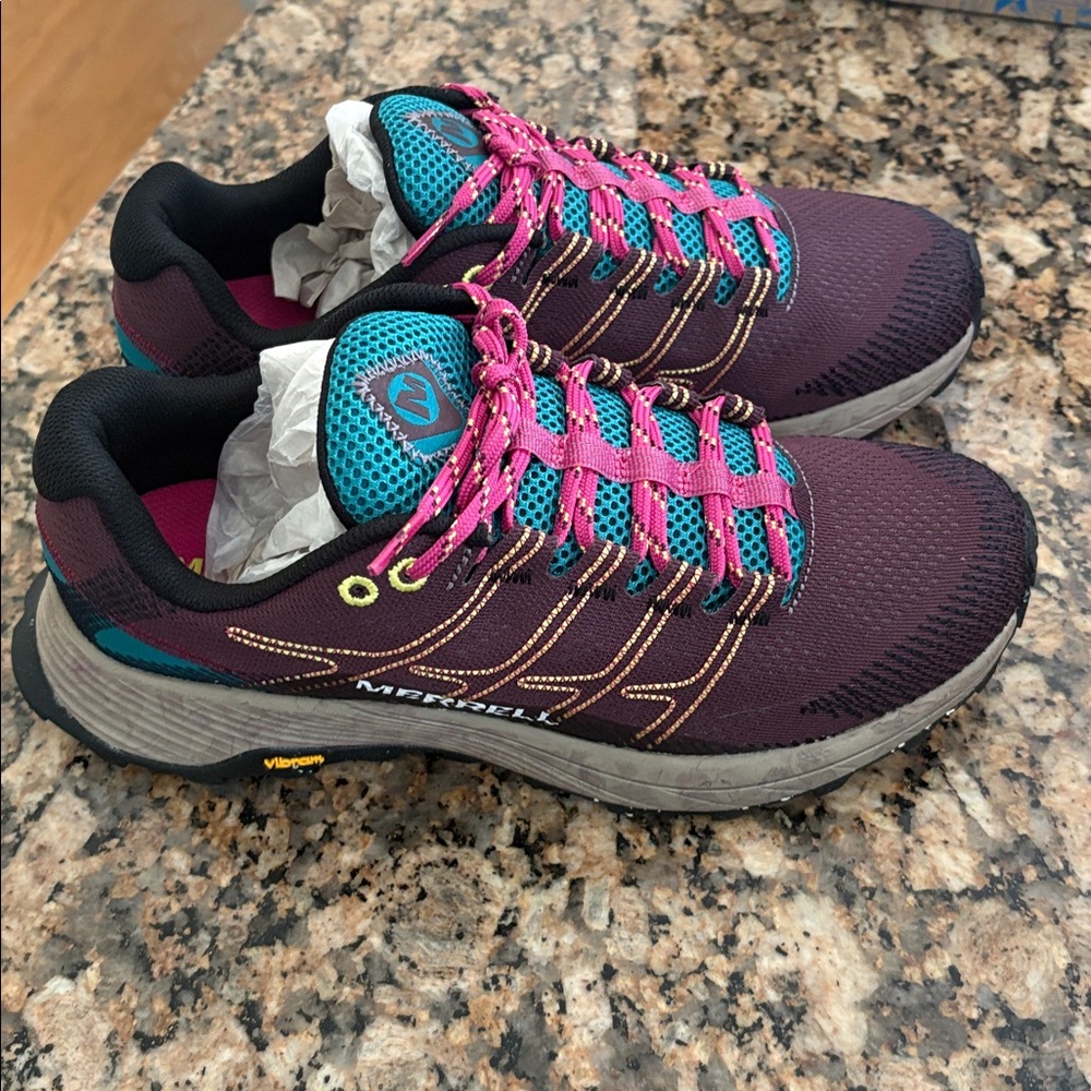 Merrell Vibrant Purple and Teal Running Shoes